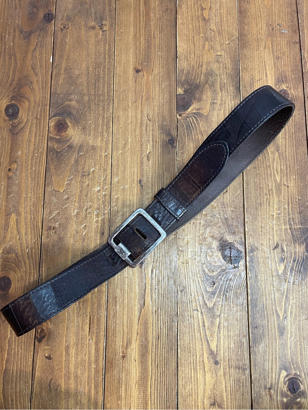 Express Mens brown leather belt size 38